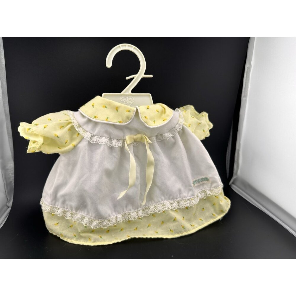 Cabbage Patch Kids Preemie Doll Coleco Yellow Tulips Bonnet Dress Bloomers READ - Picture 9 of 16